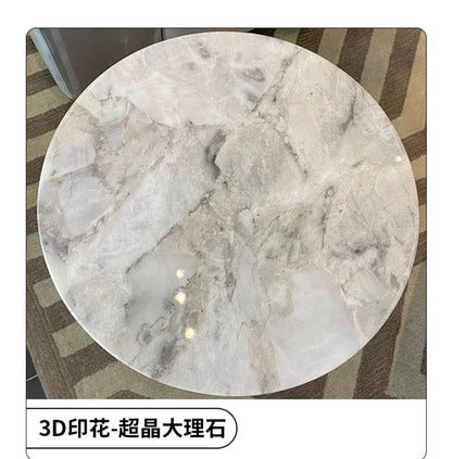 Simple High-end Round Coffee Table Nordic Style Natural Marble Sofa Side Table Designer Light Luxury Living Room Table - https://mohammadcollection.com