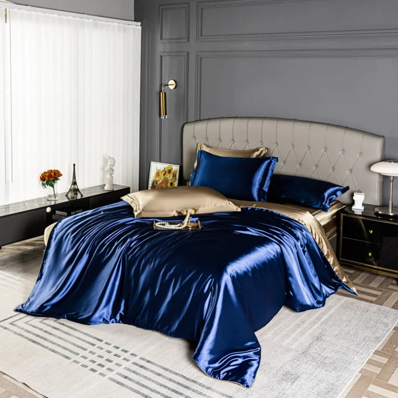 Black satin bedding set by 𝕄𝕔 𝕋𝕙𝕖 𝔹𝕝𝕒𝕔𝕜 𝔻𝕚𝕒𝕞𝕠𝕟𝕕