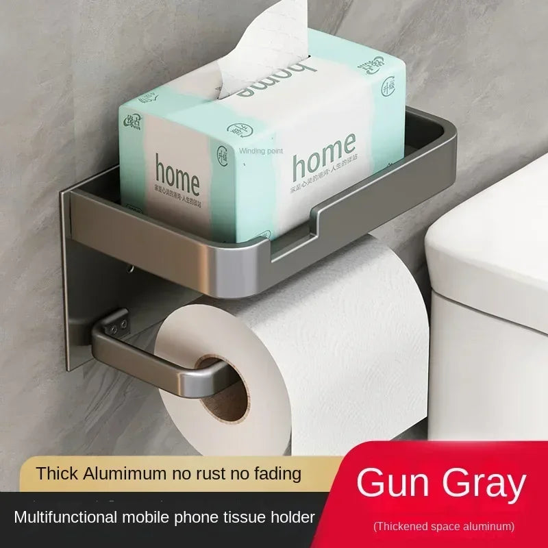 Black Gold toilet paper holder from MC THE BLACK DIAMOND, modern bathroom accessory with sleek metallic finish.