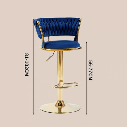 Rotating Lifting Bar Chair, High Foot Stool, Nordic Furniture, Backrest, Velvet Bar Stool, Bar Stools For Kitchen, Counter Stool - 𝕄𝕮 𝕋𝕙𝕖 𝔹𝕝𝕒𝕔𝕜 𝔻𝕚𝕒𝕞𝕠𝕟𝕕