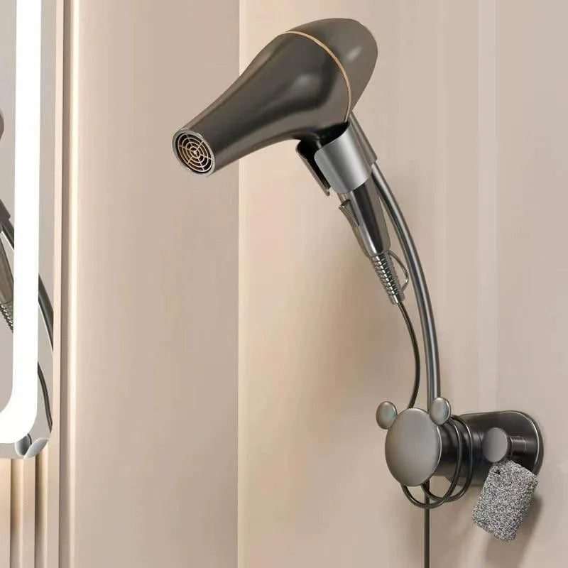 Wall-mounted hair dryer holder and bathroom shelf from 𝕄𝕔 𝕋𝕙𝕖 𝔹𝕝𝕒𝕔𝕜 𝔻𝕚𝕒𝕞𝕠�