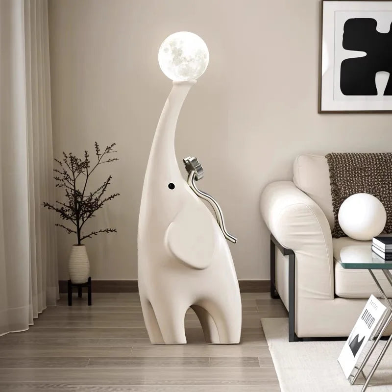Modern MC THE BLACK DIAMOND elephant sculpture for home decor, featuring a creative, high-end animal statue for living room decoration.