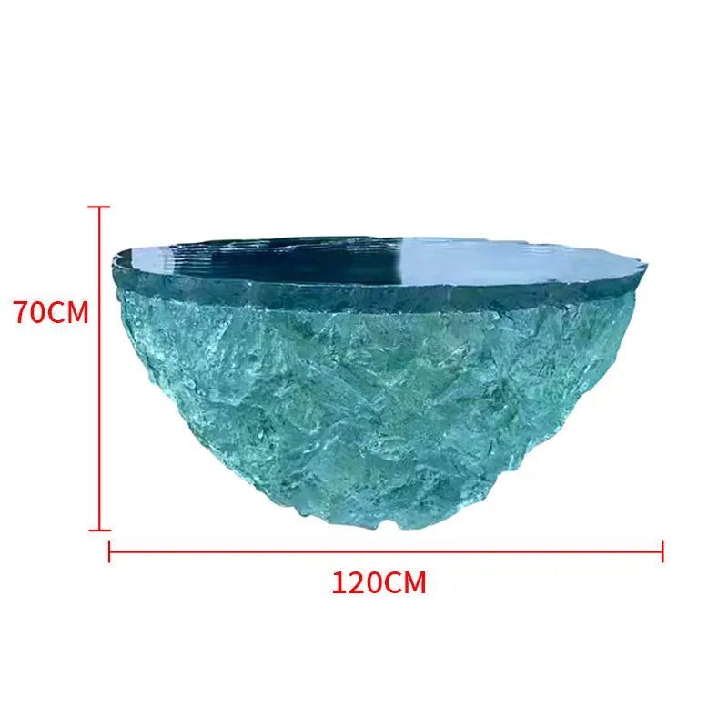 Creative transparent chair resin furniture floor ornament coffee table table - https://mohammadcollection.com