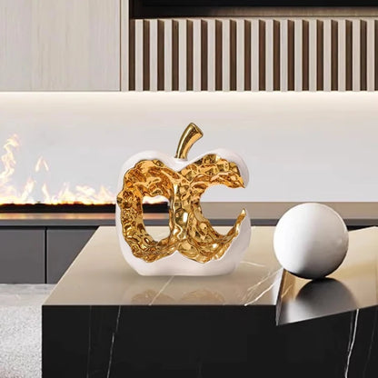 Light Luxury Home Decor Ceramic Apple Ornament Modern Living Room TV Cabinet Wine Cabinet High-end Art Decorative Figurines Gift - 𝕄𝕮 𝕋𝕙𝕖 𝔹𝕝𝕒𝕔𝕜 𝔻𝕚𝕒𝕞𝕠𝕟𝕕