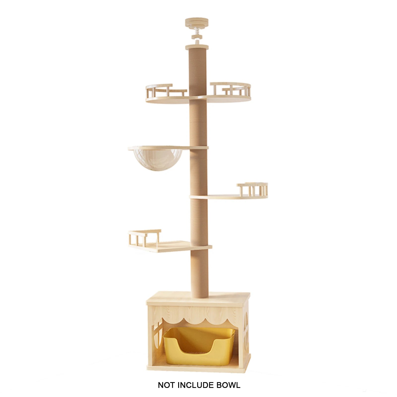 MC THE BLACK DIAMOND YXT cat tree with nest and perch, multi-level tower for cats, floor-to-ceiling scratching and play structure