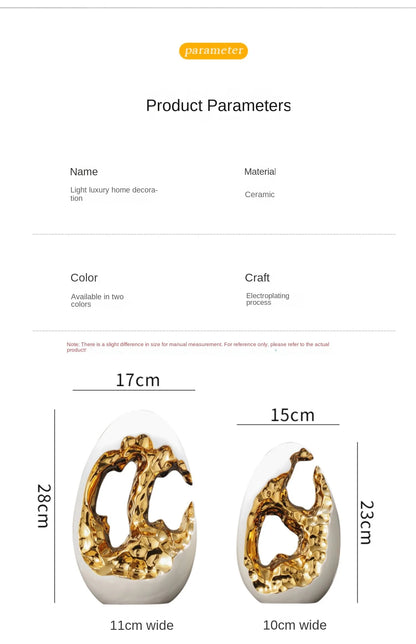 Simple Modern Home Decor, Gold Ornaments, Living Room, Wine Cabinet, TV Cabinet, Office Desktop, High-end Christmas Decoration - 𝕄𝕮 𝕋𝕙𝕖 𝔹𝕝𝕒𝕔𝕜 𝔻𝕚𝕒𝕞𝕠𝕟𝕕