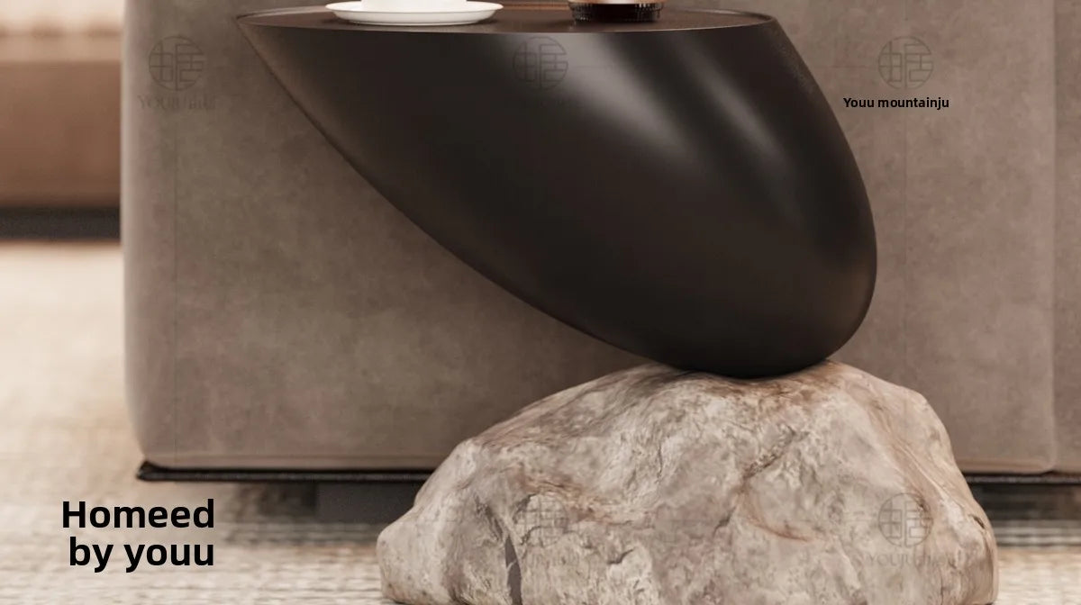 Modern Minimalist Style Ymitation Stone Shape Coffee Table Creative Living Room Furniture Sofa Side Table Designer Center Table - 𝕄𝕮 𝕋𝕙𝕖 𝔹𝕝𝕒𝕔𝕜 𝔻𝕚𝕒𝕞𝕠𝕟𝕕