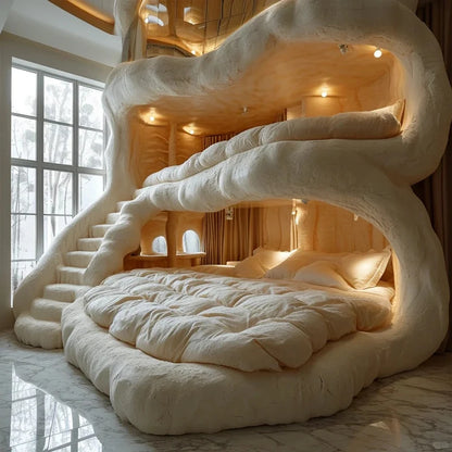 Designer explosion cream wind children on and off the bed mother bed fabric bed camera in - https://mohammadcollection.com