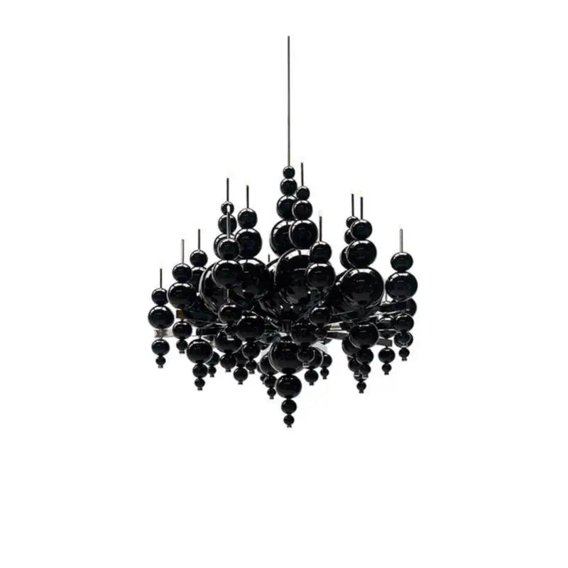 Luxury Living Room Black Chandelier Designer Tears From Moon Chandelier For Ceiling Restaurant Large Dining Table Hanging Lamp - https://mohammadcollection.com