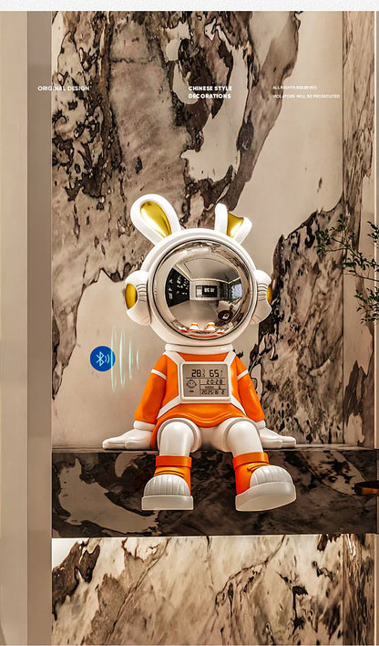 Astronaut Rabbit Sitting Desk Decoration Nordic Luxury Living Room Entrance TV Cabinet Decorative Figurines Housewarming Gift - 𝕄𝕮 𝕋𝕙𝕖 𝔹𝕝𝕒𝕔𝕜 𝔻𝕚𝕒𝕞𝕠𝕟𝕕