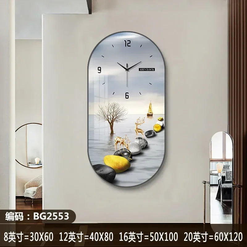 Nordic luxury Wall Clock Living Room Household Fashion Restaurant Decorative Painting Creative Wall Hanging Silent Clock - https://mohammadcollection.com