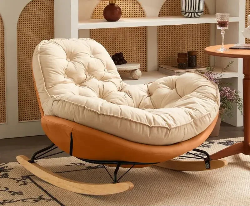 Home Balcony Casual Rocking Chair Lounge Comfortable Sofa Iving Room Bedroom Nordic Luxury Furniture Chaise Lounge Accessories - https://mohammadcollection.com