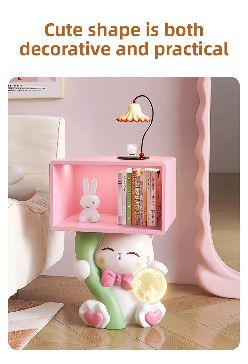 Cartoon Cute Cat Figurine Bedside Table Girl Children&