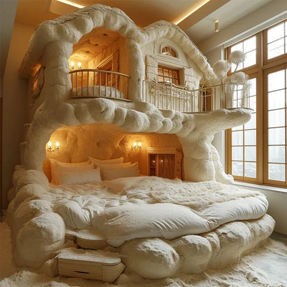 Designer explosion cream wind children on and off the bed mother bed fabric bed camera in - https://mohammadcollection.com