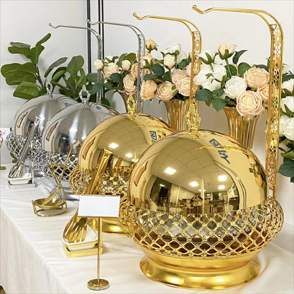 Wedding party  supply hot pot buffet warmer catering stainless steel hanging hot pot factory - https://mohammadcollection.com
