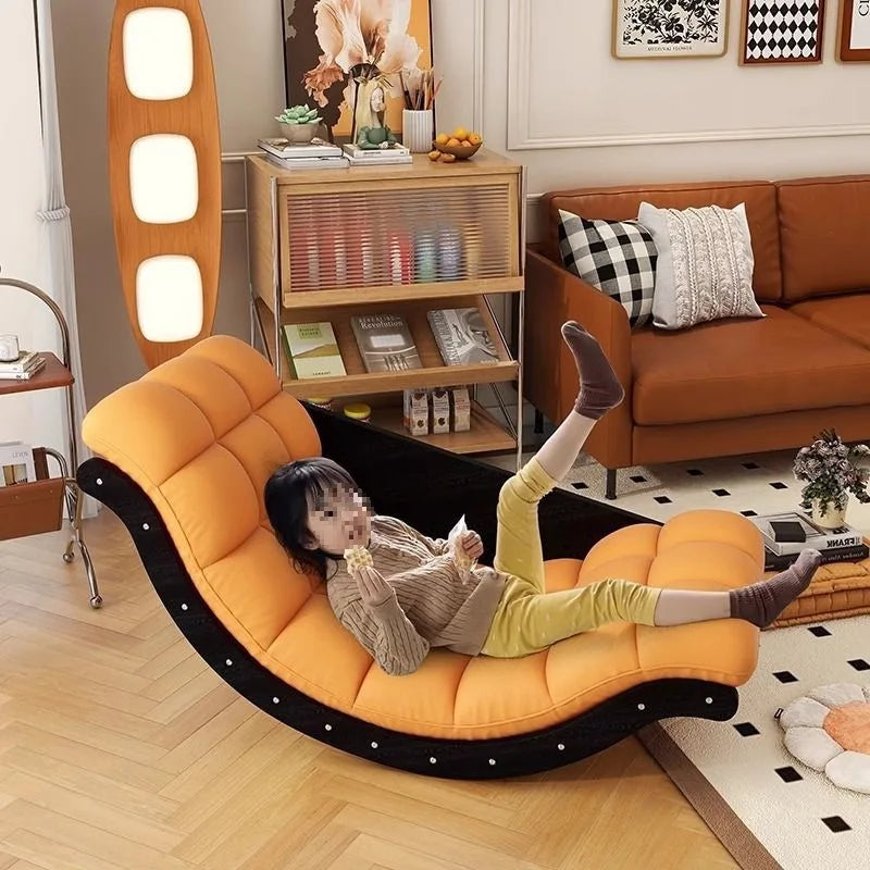 Simple Casual Rocking Chair Single Solid Wood Sofa Balcony Recliner Home Decor Living Room Retro Design Furniture Chaise Lounge - https://mohammadcollection.com