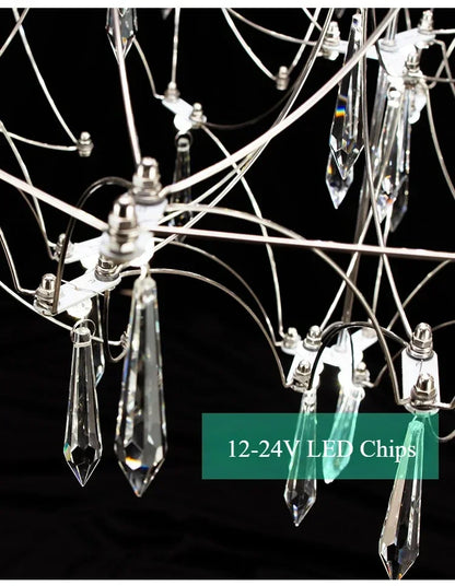 Modern Chrome Plating Luxury Crystal Chandelier Living Room Bedroom Lights Home Decorative Lights Dining Room Lighting Fixtures