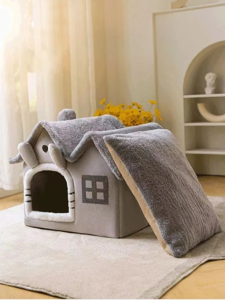 3kgFoldable Puppy House Small Dog Kennel Bed