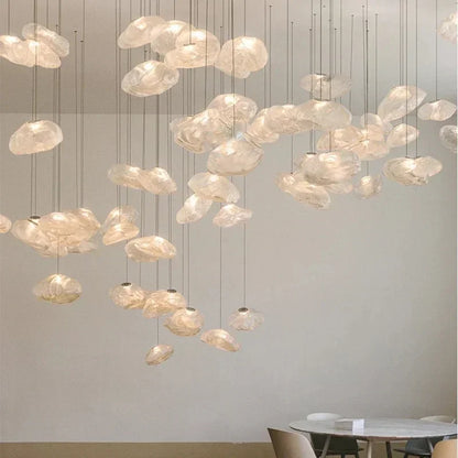 Modern Cloud Design Smoky Grey Glass Pendant Light  Art Hanging Lamp Decorative Blown Glass Pendant Lamp Restaurant Chandelier - https://mohammadcollection.com