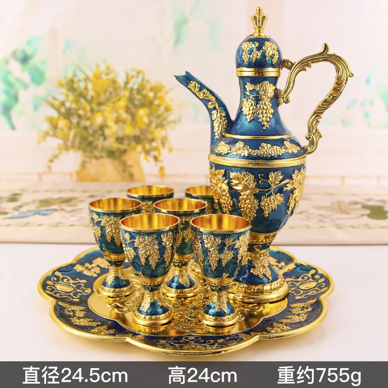 European retro palace wine set by 𝕄𝕔 𝕋𝕙𝕖 𝔹𝕝𝕒𝕔𝕜 𝔻𝕚𝕒𝕞𝕠𝕟�