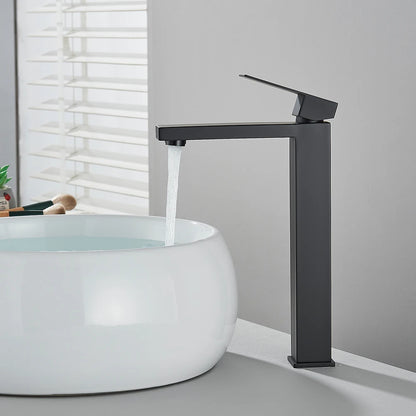 Matte Black Bathroom Basin Faucet Stainless Steel Cold Hot Mixer Deck Mounted Sink Mixer Tap Bathroom Crane Waterfall Tapware - https://mohammadcollection.com