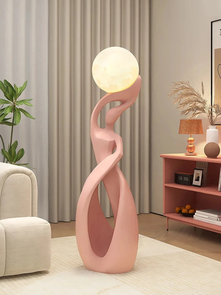 Home Decor Statue Abstract Art Ornaments Nordic Living Room Large Floor Luminous Sculpture Housewarming Gift Interior Figurines - https://mohammadcollection.com