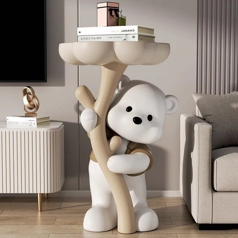 Bouquet Bear Coffee Table Living Room Decoration Large Floor High end TV Cabinet Sofa Side Table - https://mohammadcollection.com