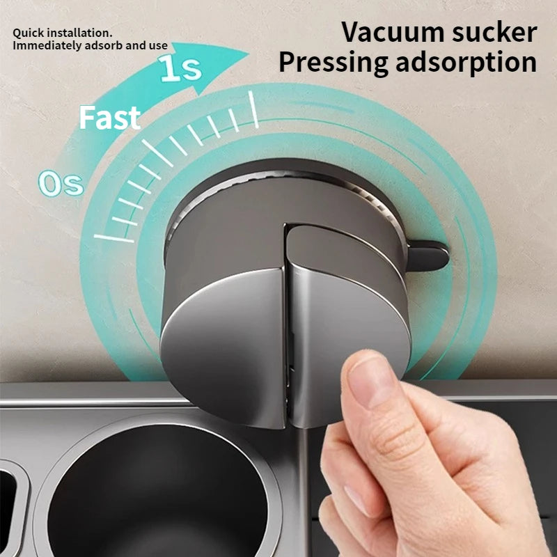 Wall-mounted bathroom storage rack with suction cups and toilet brush from 𝕄𝕔 𝕋𝕙𝕖 𝔹𝕝𝕒𝕔𝕜 𝔻𝕚𝕒𝕞�
