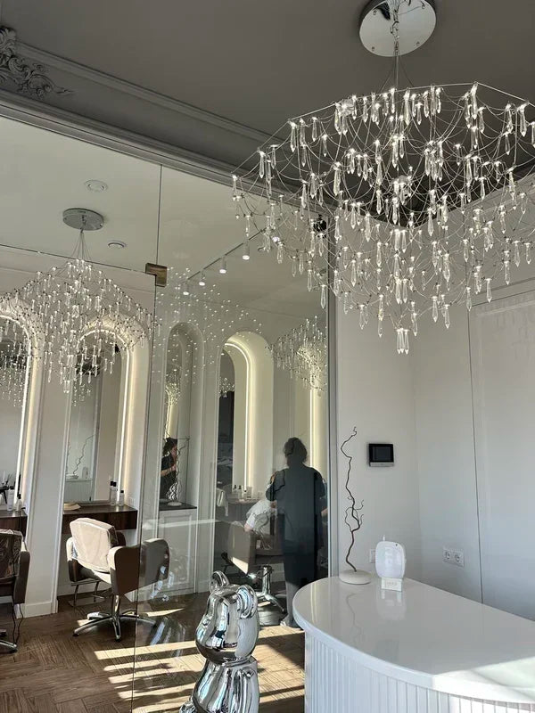 Modern Chrome Plating Luxury Crystal Chandelier Living Room Bedroom Lights Home Decorative Lights Dining Room Lighting Fixtures