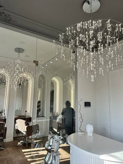 Modern Chrome Plating Luxury Crystal Chandelier Living Room Bedroom Lights Home Decorative Lights Dining Room Lighting Fixtures