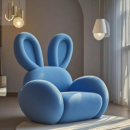 Cream Wind Creative Rabbit Fabric Sofas Living Room Single Sofa Furniture Couch Armchair White Pink Grey 1 Person Sofa luxury - https://mohammadcollection.com