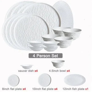 Ensemble blanc pour 4 personnes