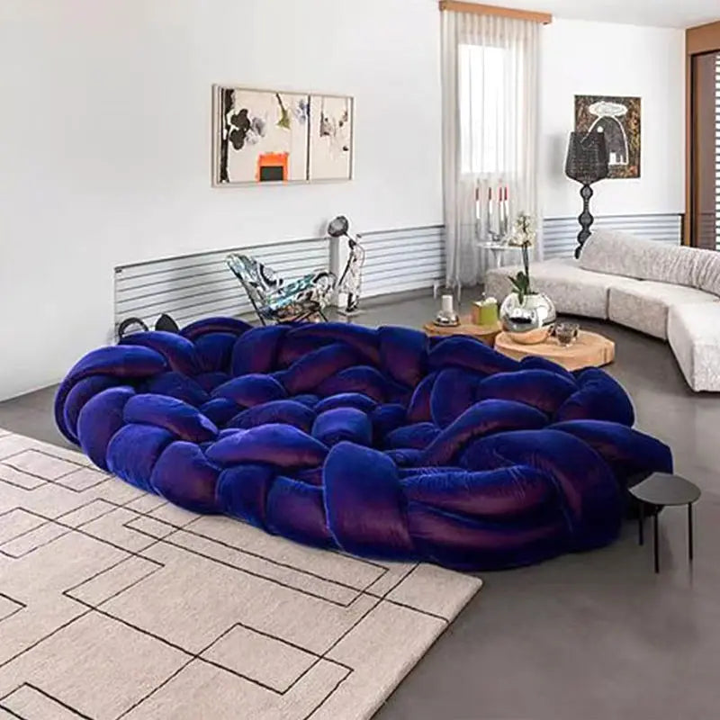 High-End Designer Sectional Sofa Hand-Woven Casual Special-Shaped for Internet Celebrity Personalized Living Sponge Filling - https://mohammadcollection.com