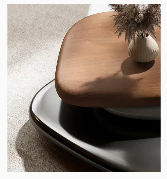 Modern Italian designer MC THE BLACK DIAMOND floating coffee table with sleek, high-quality finish for spacious apartments.