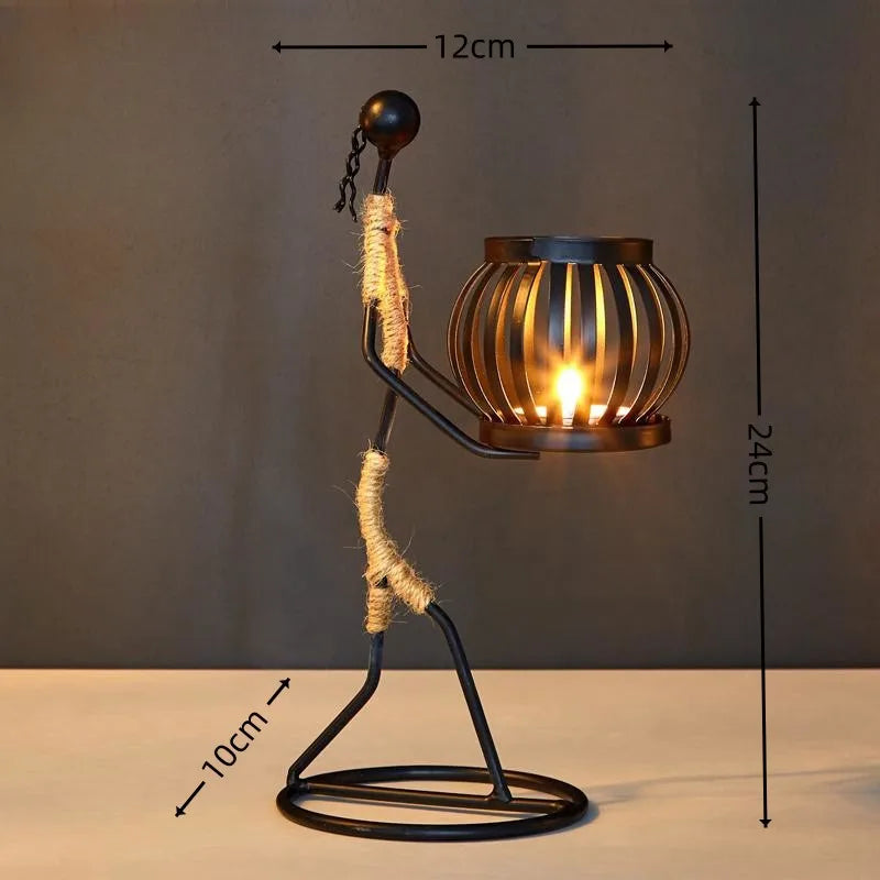 Nordic Metal Candlestick Abstract Character Sculpture Candle Holder Decors Handmade Figurines Home Decoration Art Gifts Hot 2024 - https://mohammadcollection.com