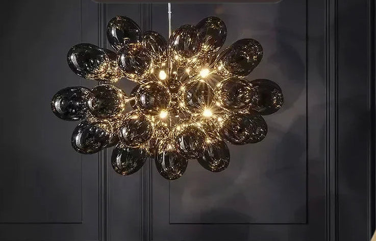Modern Grape Glass Chandelier Home Decoration Pendant Light Living Room Nordic Lights Dining Luminair Lampara Techo Dormitorio - https://mohammadcollection.com