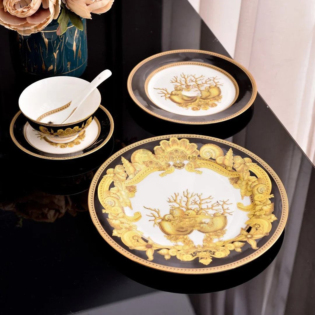 Ceramic 58-piece kitchen cookware and cutlery set by 𝕄𝕔 𝕋𝕙𝕖 𝔹𝕝𝕒𝕔𝕜 𝔻𝕚𝕒𝕞�