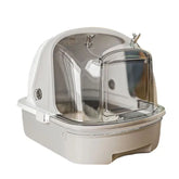 Extra-large semi-enclosed cat litter box drawer style by MC THE BLACK DIAMOND, designed for easy cleaning and odor control.