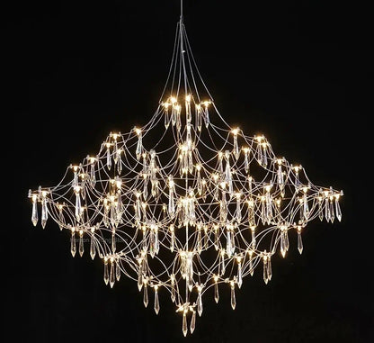 Modern Chrome Plating Luxury Crystal Chandelier Living Room Bedroom Lights Home Decorative Lights Dining Room Lighting Fixtures