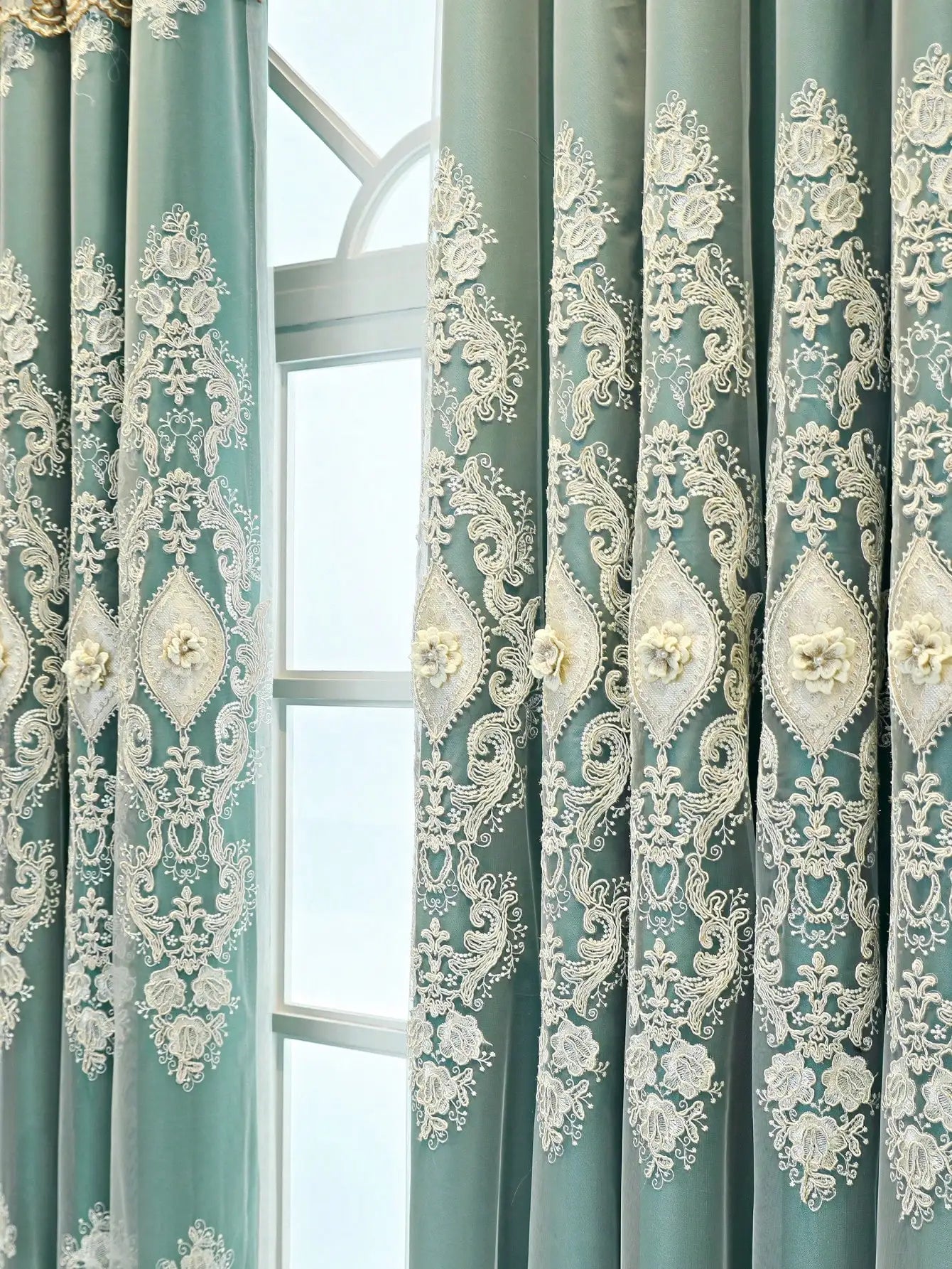 Luxury MC THE BLACK DIAMOND curtains featuring elegant fabric in a rich, sophisticated design, hanging smoothly in a modern interior.