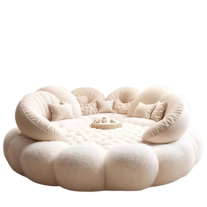 Round Aesthetics Soft Bed Frame European Full Master Bedroom Hotel Create Bed King Size Fashionable Modern Cama Casal Furniture - https://mohammadcollection.com