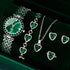 Women Fashion Watches Heart Rhinestone Ring Necklace Earring Jewelry Set Luxury Dress Quartz WristWatch Simple Elegant Watch Gif - https://mohammadcollection.com