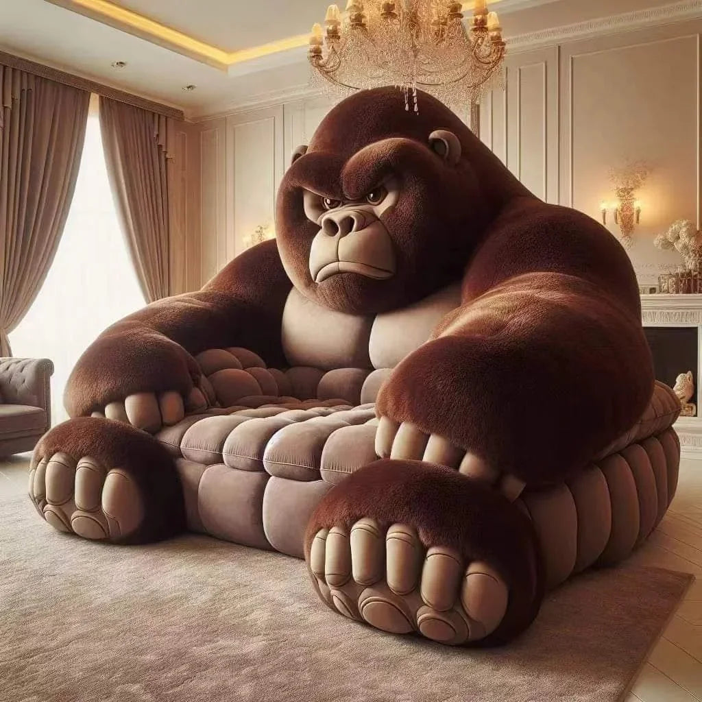 A Custom Internet celebrity modern gorilla King Kong designer creative design living room leather sofa sofa - https://mohammadcollection.com