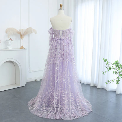 MC Elegant 3D Flowers Dubai Evening Dress