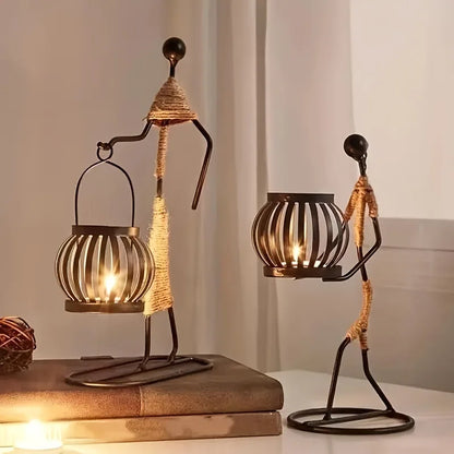 Nordic Metal Candlestick Abstract Character Sculpture Candle Holder Decors Handmade Figurines Home Decoration Art Gifts Hot 2024 - https://mohammadcollection.com