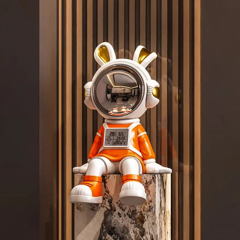 Astronaut Rabbit Sitting Desk Decoration Nordic Luxury Living Room Entrance TV Cabinet Decorative Figurines Housewarming Gift - 𝕄𝕮 𝕋𝕙𝕖 𝔹𝕝𝕒𝕔𝕜 𝔻𝕚𝕒𝕞𝕠𝕟𝕕
