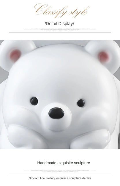 Cream bear living room floor ornaments, home accessories, TV cabinet, sofa side coffee table, bedside table, housewarming gift - 𝕄𝕮 𝕋𝕙𝕖 𝔹𝕝𝕒𝕔𝕜 𝔻𝕚𝕒𝕞𝕠𝕟𝕕