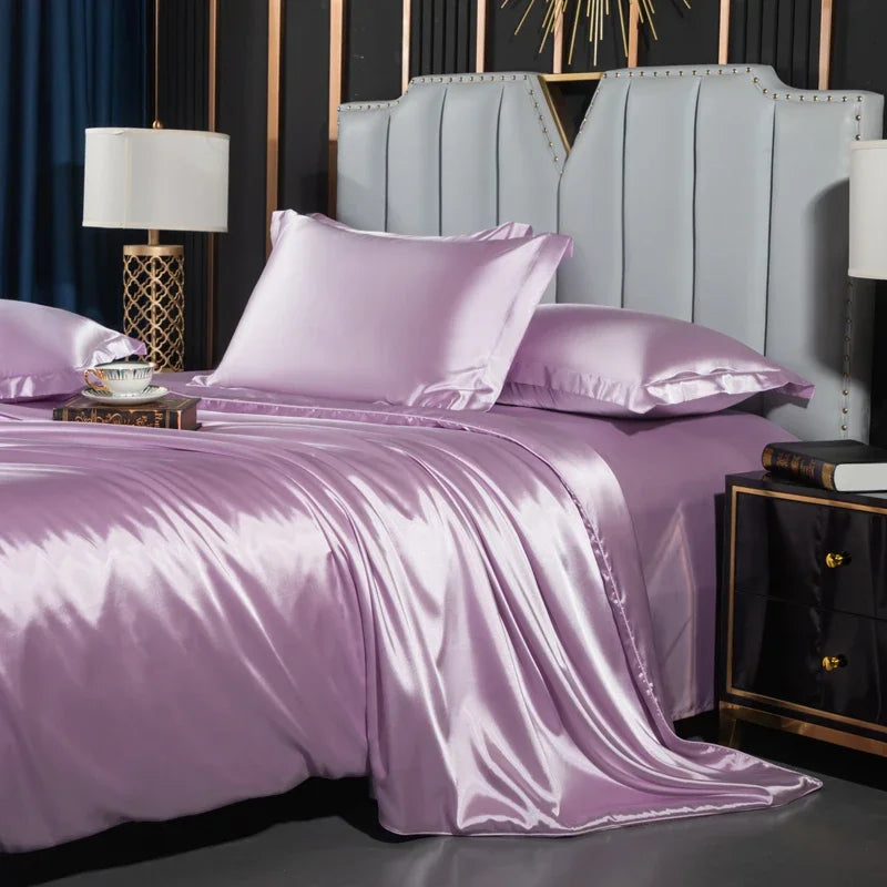 Luxury MC THE BLACK DIAMOND bedsheets with matching pillowcases for couples and singles, featuring elegant cover bed sheet design.