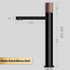 Brass black bathroom faucet round hand washing toilet table under high-end hotel hot and cold faucet - https://mohammadcollection.com