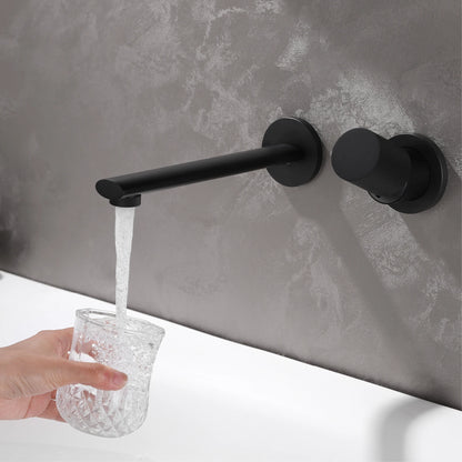 Luxruy Rose Gold Brass Wall-Embedded Bathroom Faucet.2hole Single Handle Adjustable water pressure and Hot&amp;Cold Water Hidden Tap